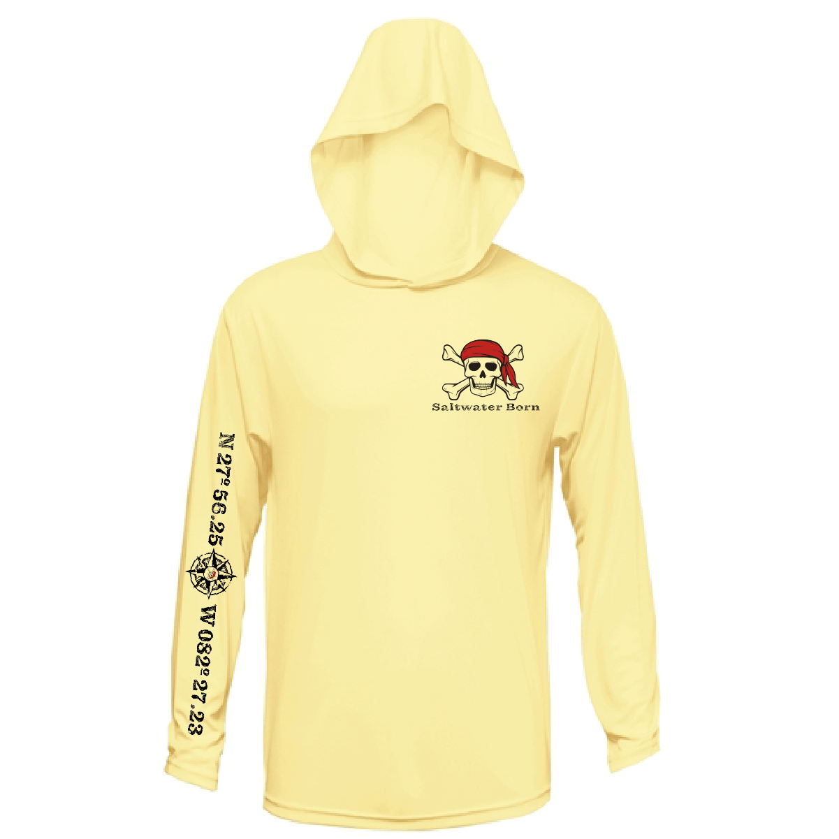 Saltwater Born "All for Rum and Rum for All" Long Sleeve UPF 50+ Dry - Fit Hoodie - Angler's Pro Tackle & Outdoors