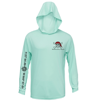 Saltwater Born "All for Rum and Rum for All" Long Sleeve UPF 50+ Dry - Fit Hoodie - Angler's Pro Tackle & Outdoors