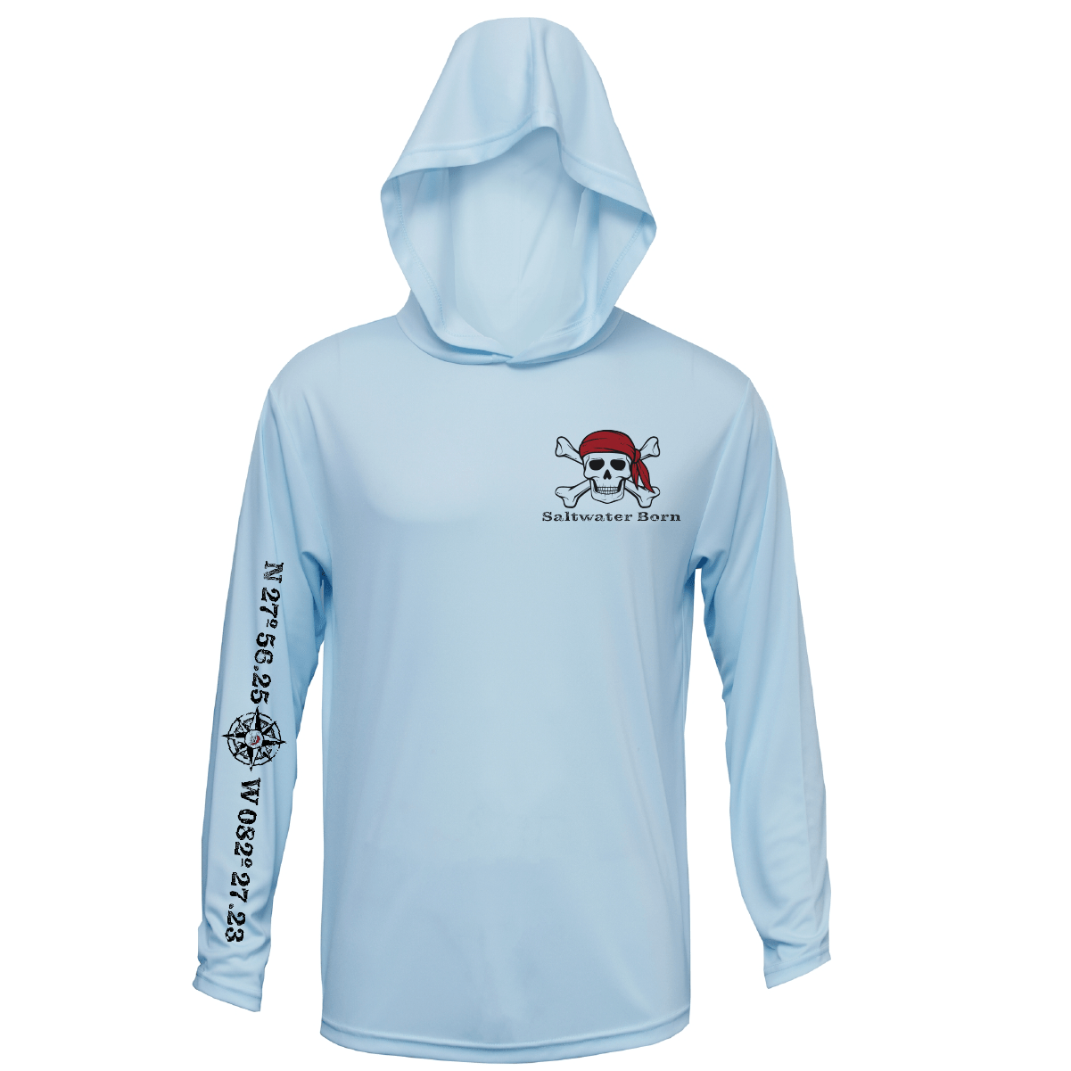 Saltwater Born "All for Rum and Rum for All" Long Sleeve UPF 50+ Dry - Fit Hoodie - Angler's Pro Tackle & Outdoors