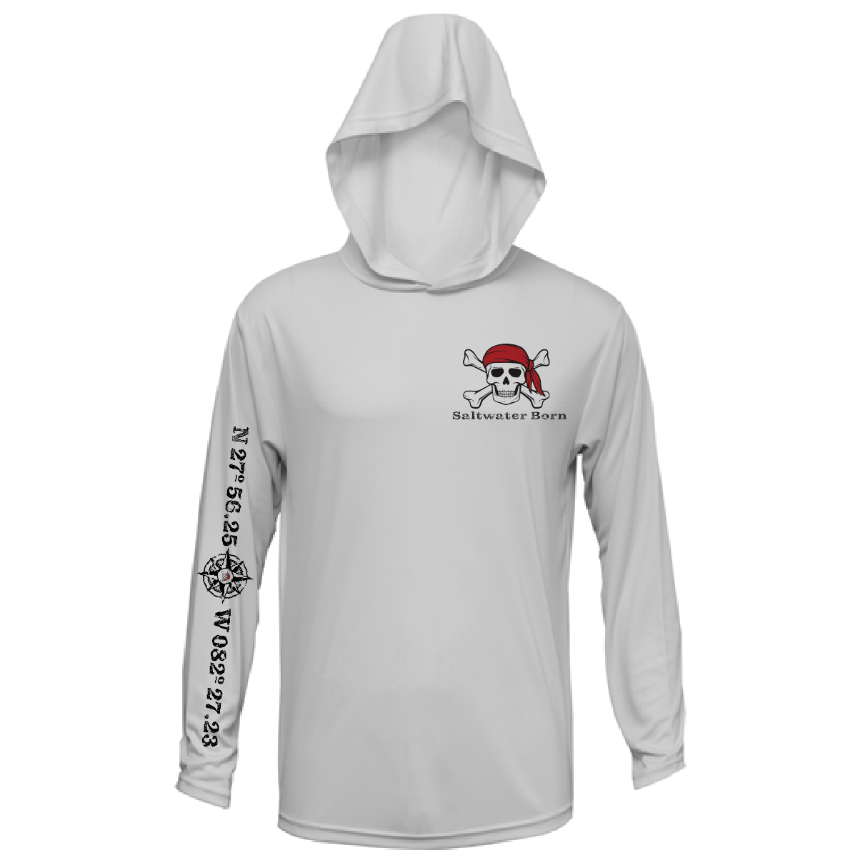 Saltwater Born "All for Rum and Rum for All" Long Sleeve UPF 50+ Dry - Fit Hoodie - Angler's Pro Tackle & Outdoors