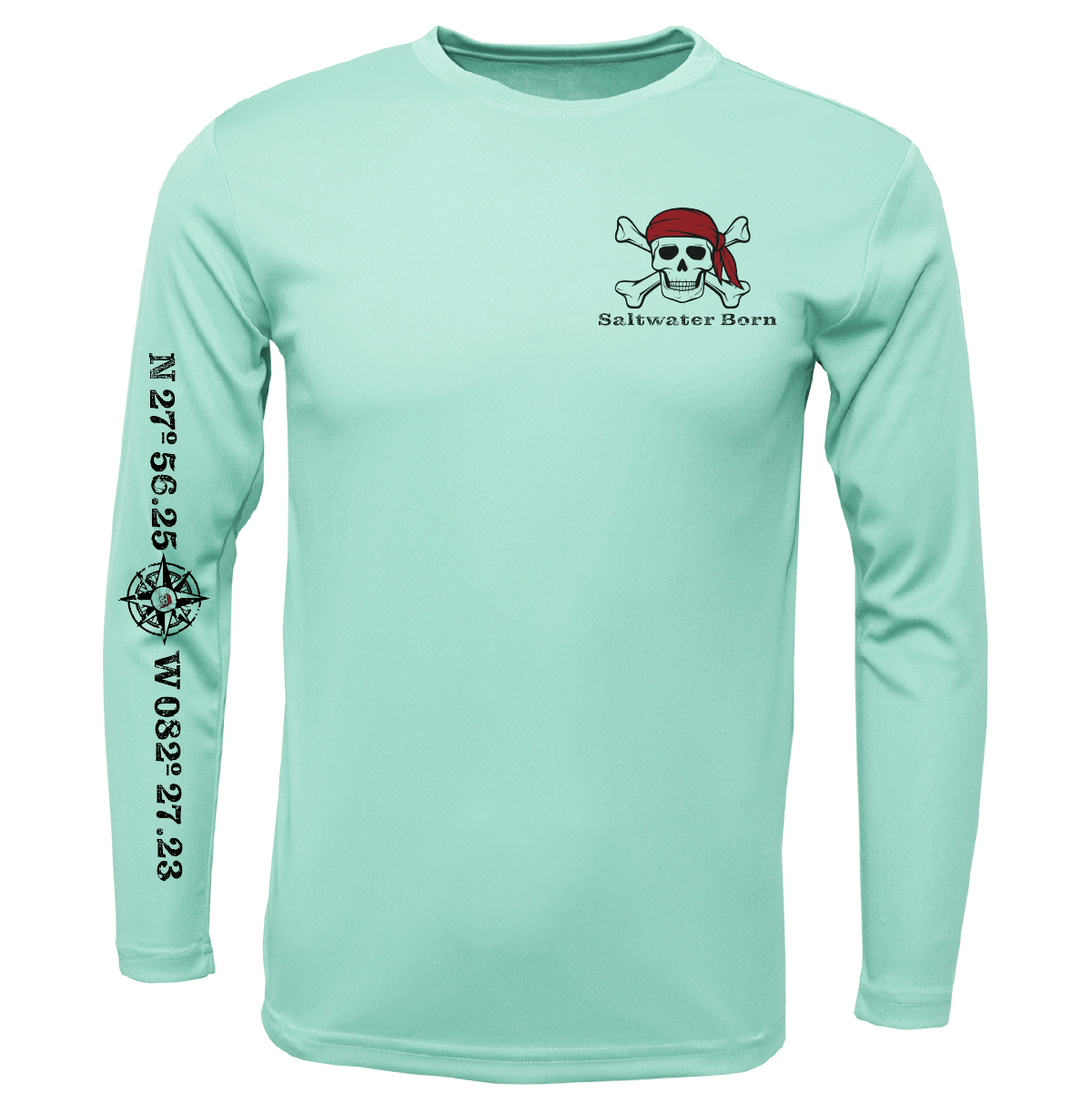 Saltwater Born "All for Rum and Rum for All" Long Sleeve UPF 50+ Dry - Fit Shirt - Angler's Pro Tackle & Outdoors