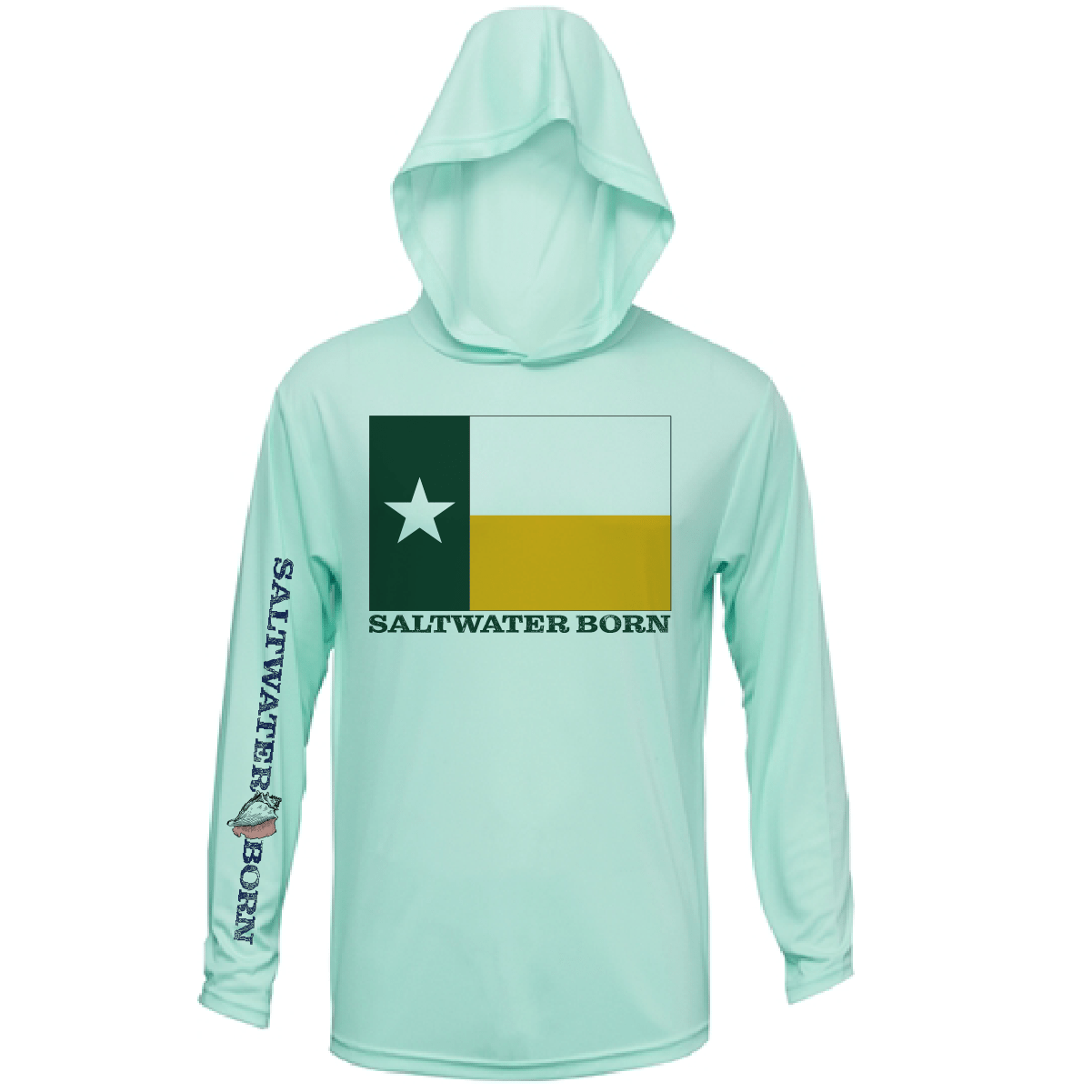 Saltwater Born Baylor Edition Long Sleeve UPF 50+ Dry - Fit Hoodie - Angler's Pro Tackle & Outdoors