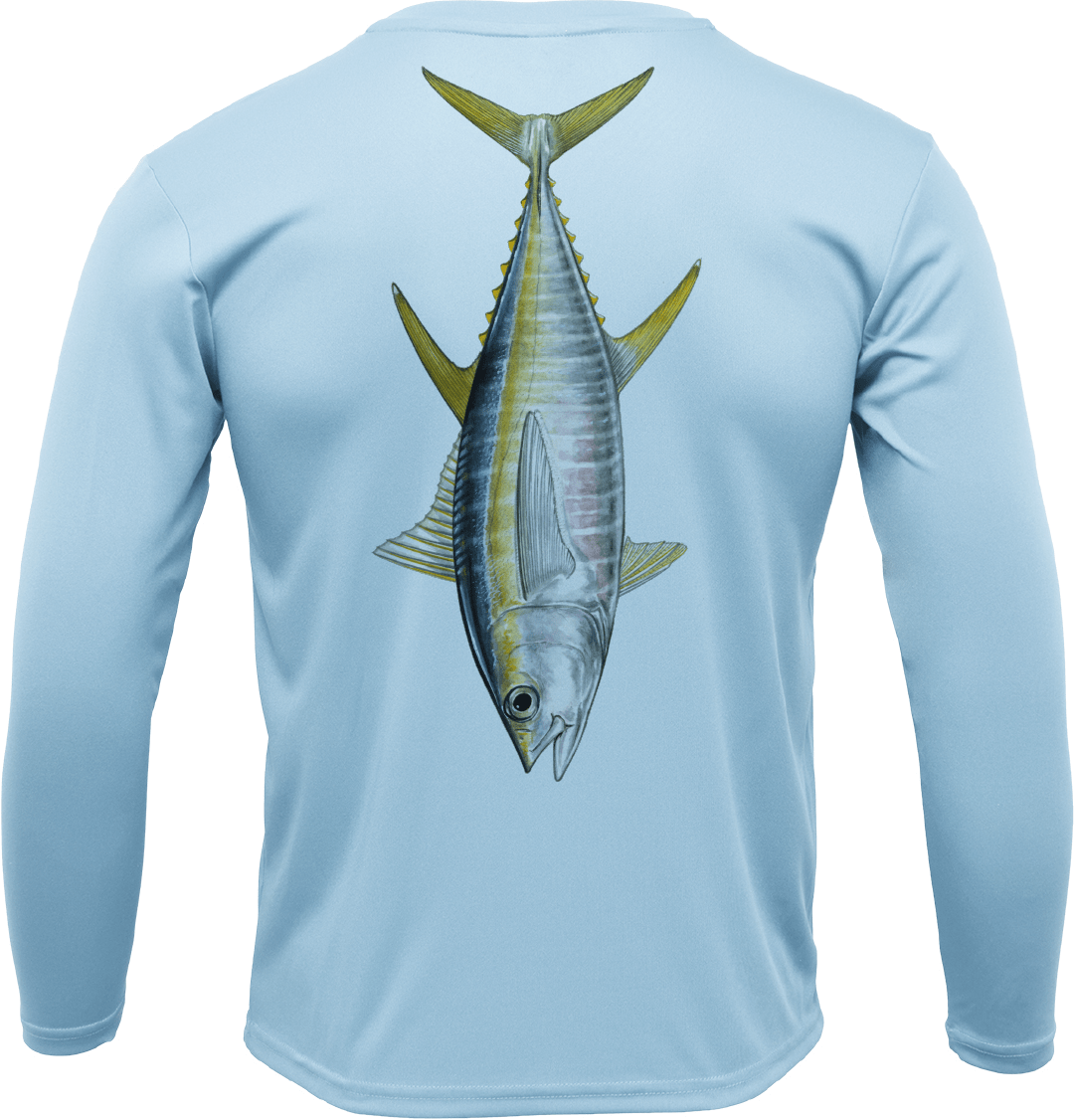 Saltwater Born Bimini, Bahamas Tuna Long Sleeve UPF 50+ Dry - Fit Shirt - Angler's Pro Tackle & Outdoors