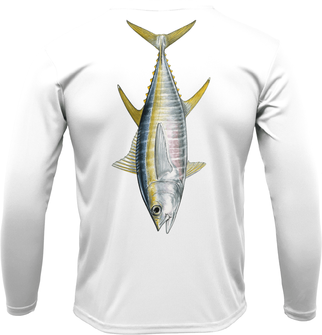 Saltwater Born Bimini, Bahamas Tuna Long Sleeve UPF 50+ Dry - Fit Shirt - Angler's Pro Tackle & Outdoors