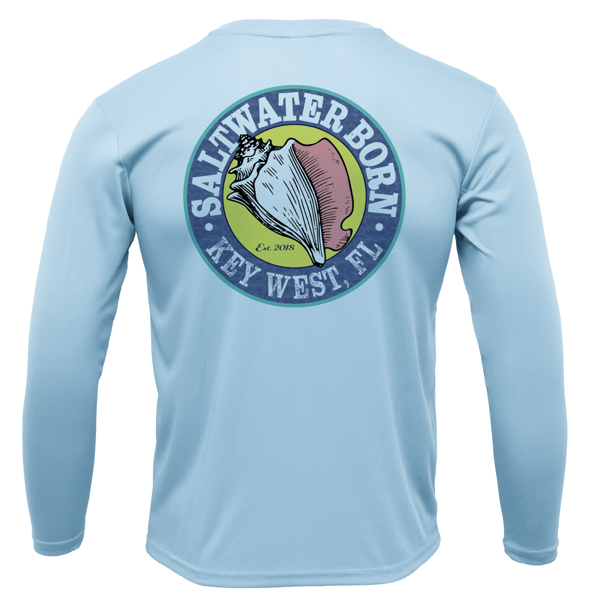 Saltwater Born Blacktip on Chest Long Sleeve UPF 50+ Dry - Fit Shirt - Angler's Pro Tackle & Outdoors