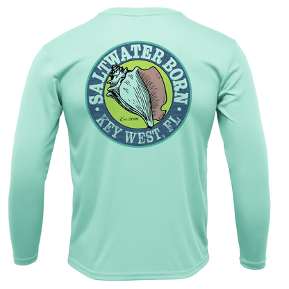 Saltwater Born Blacktip on Chest Long Sleeve UPF 50+ Dry - Fit Shirt - Angler's Pro Tackle & Outdoors