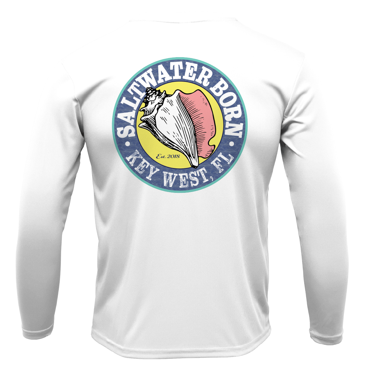 Saltwater Born Blacktip on Chest Long Sleeve UPF 50+ Dry - Fit Shirt - Angler's Pro Tackle & Outdoors