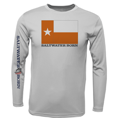 Saltwater Born Burnt Orange Texas Long Sleeve UPF 50+ Dry - Fit Shirt - Angler's Pro Tackle & Outdoors