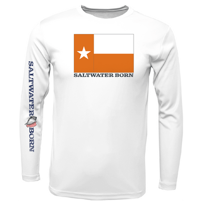 Saltwater Born Burnt Orange Texas Long Sleeve UPF 50+ Dry - Fit Shirt - Angler's Pro Tackle & Outdoors