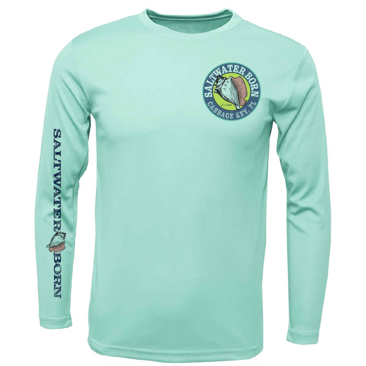 Saltwater Born Cabbage Key, FL Kraken Long Sleeve UPF 50+ Dry - Fit Shirt - Angler's Pro Tackle & Outdoors