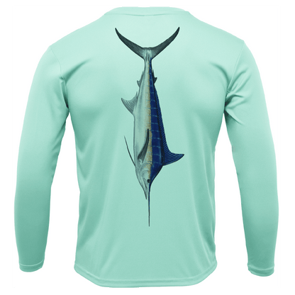 Saltwater Born Catalina Island Blue Marlin Long Sleeve UPF 50+ Dry - Fit Shirt - Angler's Pro Tackle & Outdoors