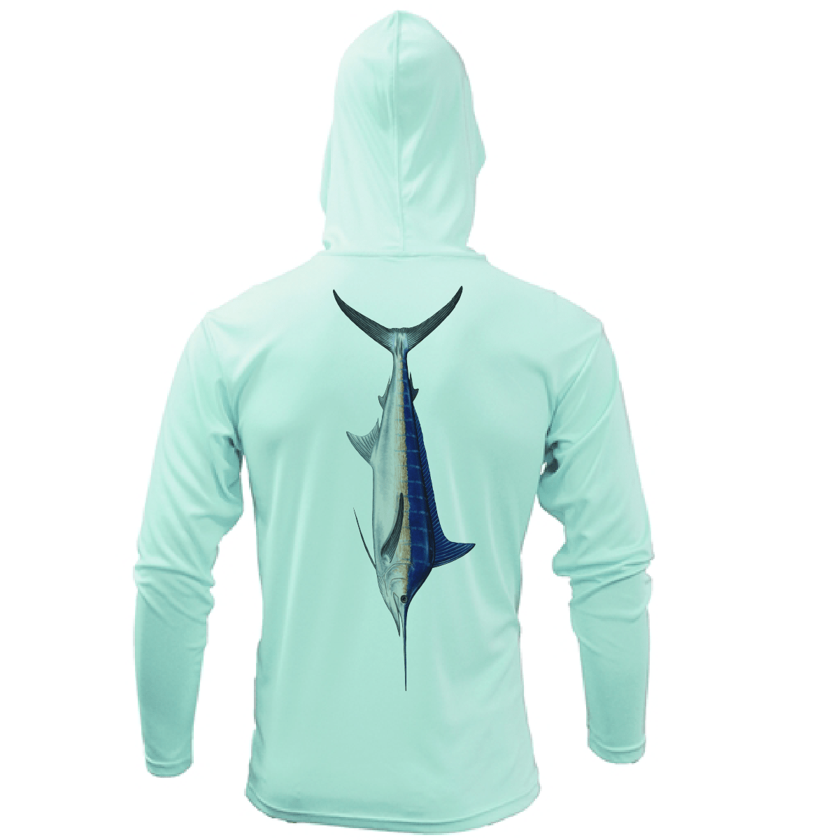 Saltwater Born Catalina Island, CA Blue Marlin Boy's Long Sleeve UPF 50+ Dry - Fit Hoodie - Angler's Pro Tackle & Outdoors