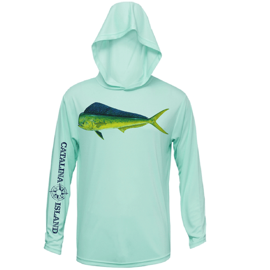 Saltwater Born Catalina Island, CA Dorado Long Sleeve UPF 50+ Dry - Fit Hoodie - Angler's Pro Tackle & Outdoors