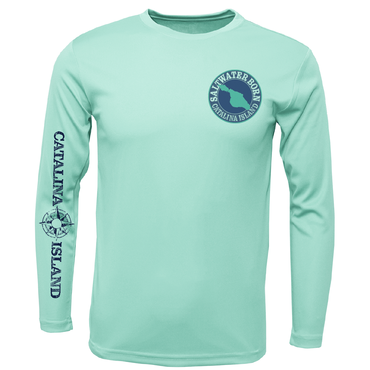 Saltwater Born Catalina Island, CA Kraken Boy's Long Sleeve UPF 50+ Dry - Fit Shirt - Angler's Pro Tackle & Outdoors