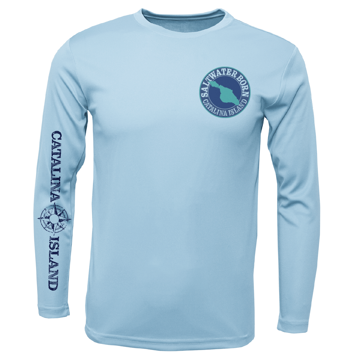 Saltwater Born Catalina Island, CA Kraken Boy's Long Sleeve UPF 50+ Dry - Fit Shirt - Angler's Pro Tackle & Outdoors