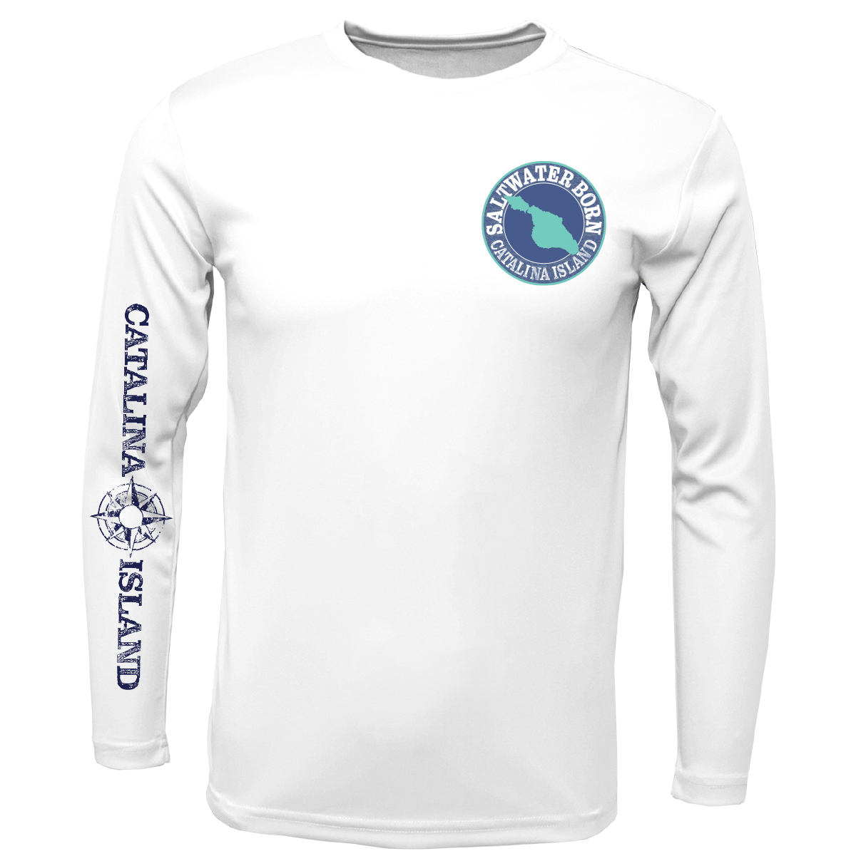 Saltwater Born Catalina Island, CA Kraken Boy's Long Sleeve UPF 50+ Dry - Fit Shirt - Angler's Pro Tackle & Outdoors