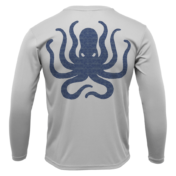 Saltwater Born Catalina Island, CA Kraken Boy's Long Sleeve UPF 50+ Dry - Fit Shirt - Angler's Pro Tackle & Outdoors