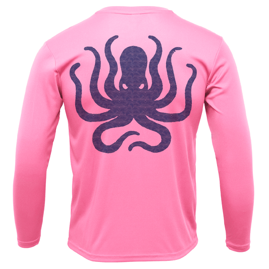 Saltwater Born Catalina Island, CA Kraken Girl's Long Sleeve UPF 50+ Dry - Fit Shirt - Angler's Pro Tackle & Outdoors