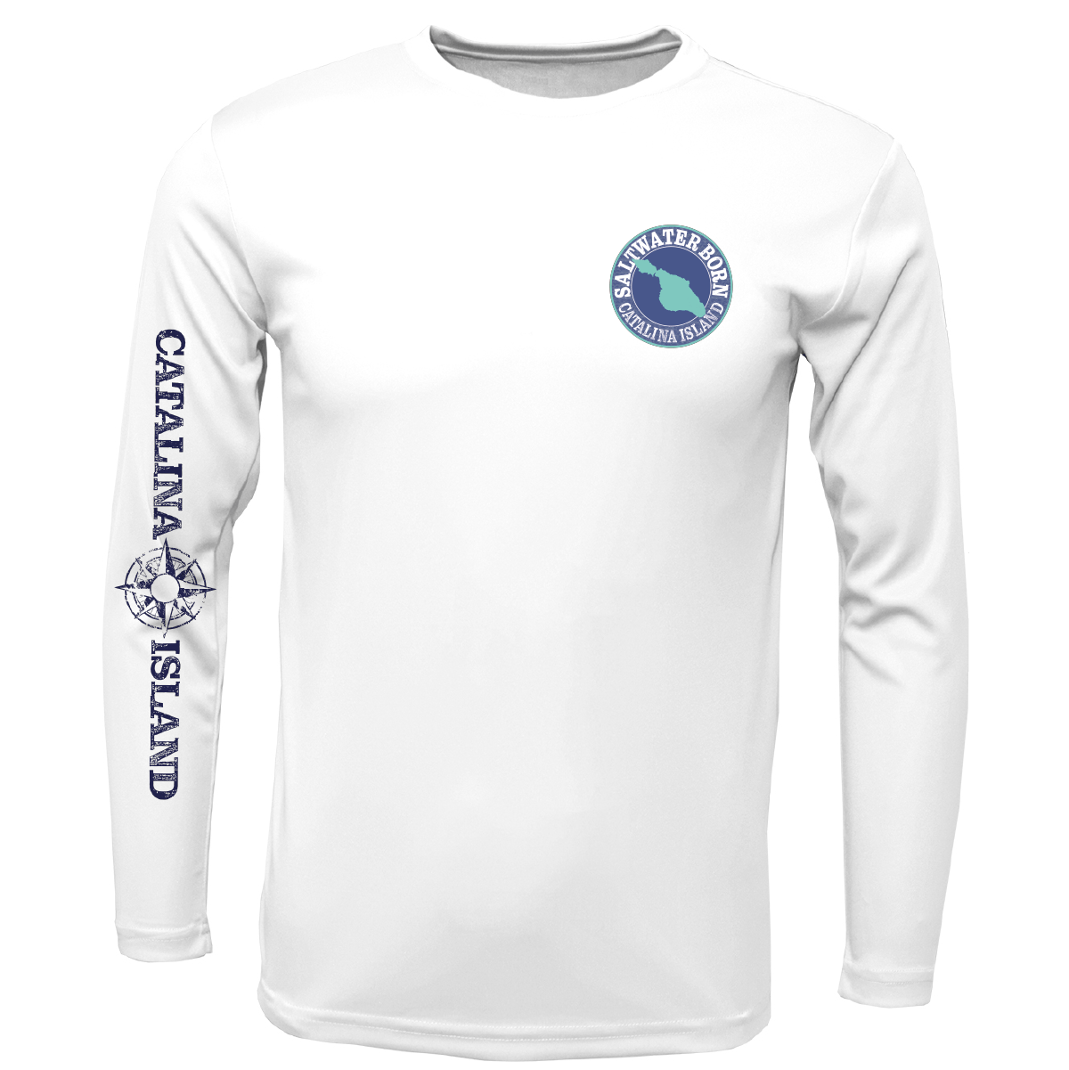 Saltwater Born Catalina Island, CA Kraken Long Sleeve UPF 50+ Dry - Fit Shirt - Angler's Pro Tackle & Outdoors