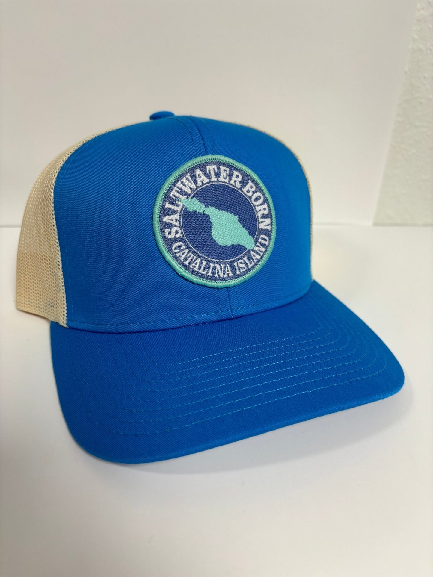 Saltwater Born Catalina Island, CA Structured Mesh Trucker Hat - Angler's Pro Tackle & Outdoors