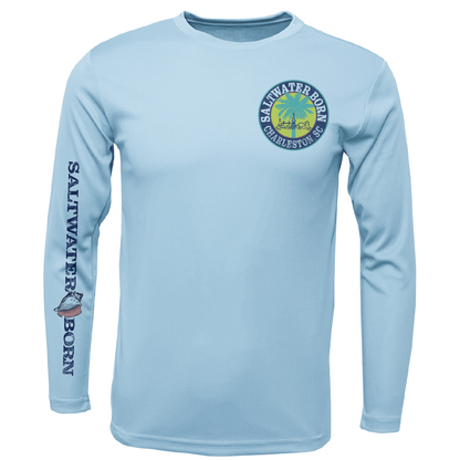 Saltwater Born Charleston, SC Kraken Palmetto Logo Men's Long Sleeve UPF 50+ Dry - Fit Shirt - Angler's Pro Tackle & Outdoors