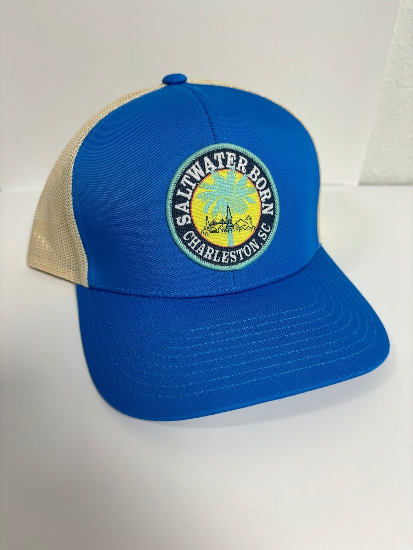 Saltwater Born Charleston, SC Structured Mesh Trucker Hat - Angler's Pro Tackle & Outdoors