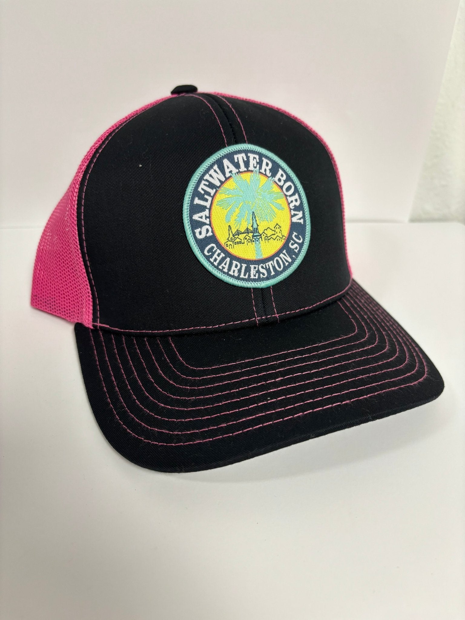 Saltwater Born Charleston, SC Structured Mesh Trucker Hat - Angler's Pro Tackle & Outdoors