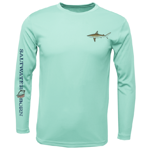 Saltwater Born Clean Blacktip Long Sleeve UPF 50+ Dry - Fit Shirt - Angler's Pro Tackle & Outdoors