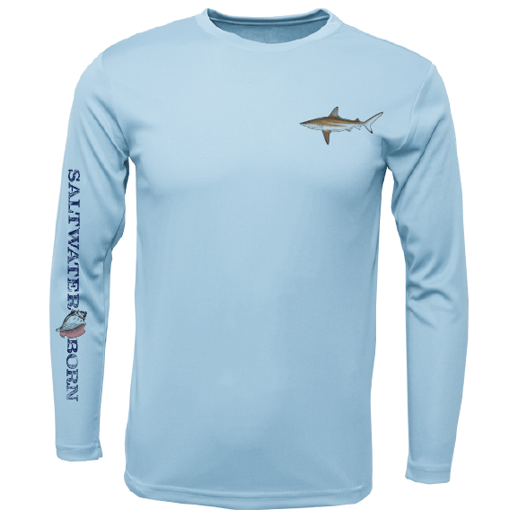 Saltwater Born Clean Blacktip Long Sleeve UPF 50+ Dry - Fit Shirt - Angler's Pro Tackle & Outdoors