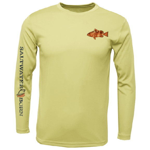 Saltwater Born Clean Grouper Long Sleeve UPF 50+ Dry - Fit Shirt - Angler's Pro Tackle & Outdoors