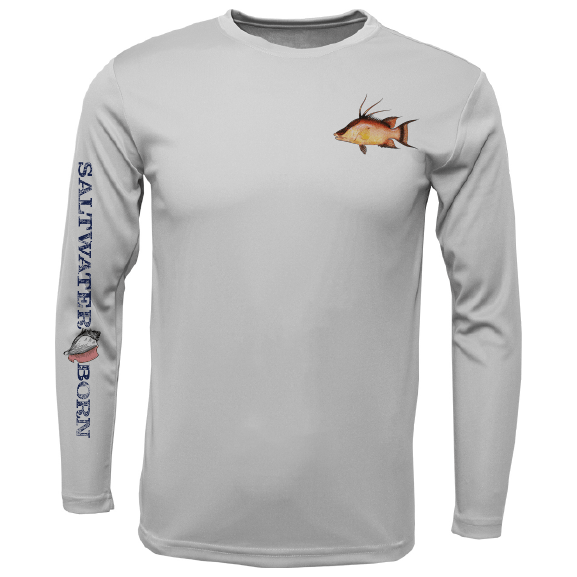 Saltwater Born Clean Hogfish Long Sleeve UPF 50+ Dry - Fit Shirt - Angler's Pro Tackle & Outdoors