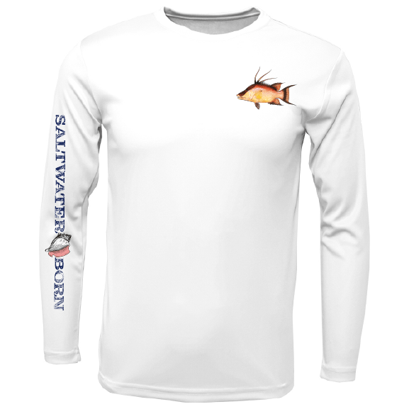 Saltwater Born Clean Hogfish Long Sleeve UPF 50+ Dry - Fit Shirt - Angler's Pro Tackle & Outdoors