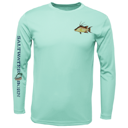 Saltwater Born Clean Hogfish Long Sleeve UPF 50+ Dry - Fit Shirt - Angler's Pro Tackle & Outdoors