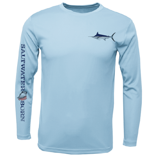 Saltwater Born Clean Marlin Long Sleeve UPF 50+ Dry - Fit Shirt - Angler's Pro Tackle & Outdoors