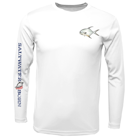 Saltwater Born Clean Permit Long Sleeve UPF 50+ Dry - Fit Shirt - Angler's Pro Tackle & Outdoors