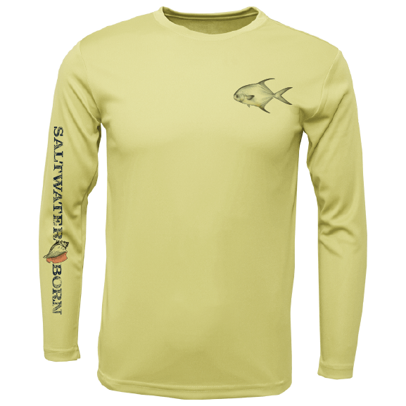 Saltwater Born Clean Permit Long Sleeve UPF 50+ Dry - Fit Shirt - Angler's Pro Tackle & Outdoors