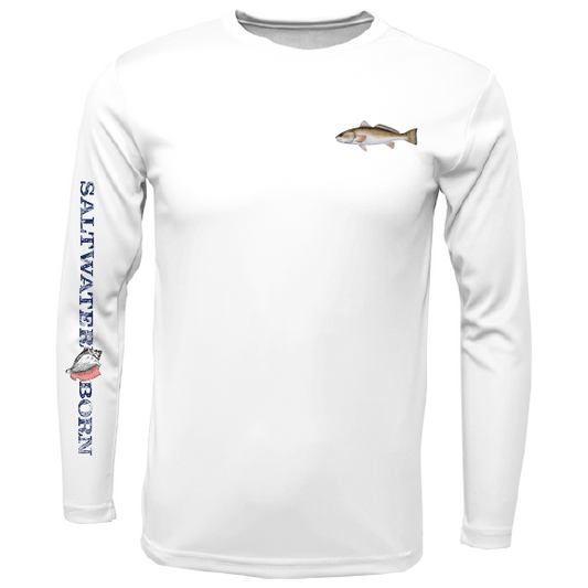 Saltwater Born Clean Redfish Long Sleeve UPF 50+ Dry - Fit Shirt - Angler's Pro Tackle & Outdoors