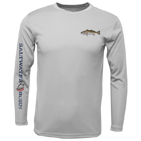 Saltwater Born Clean Redfish Long Sleeve UPF 50+ Dry - Fit Shirt - Angler's Pro Tackle & Outdoors