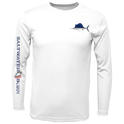 Saltwater Born Clean Sailfish Long Sleeve UPF 50+ Dry - Fit Shirt - Angler's Pro Tackle & Outdoors