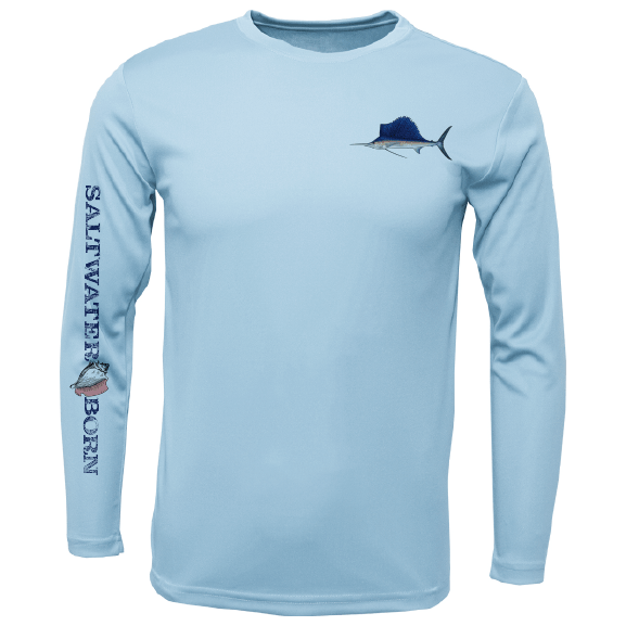 Saltwater Born Clean Sailfish Long Sleeve UPF 50+ Dry - Fit Shirt - Angler's Pro Tackle & Outdoors