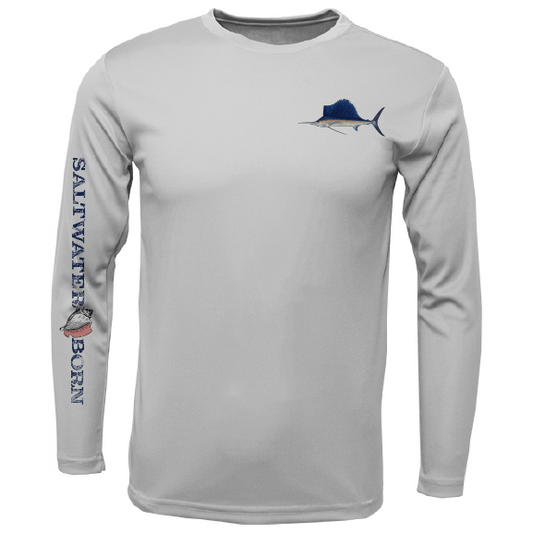 Saltwater Born Clean Sailfish Long Sleeve UPF 50+ Dry - Fit Shirt - Angler's Pro Tackle & Outdoors