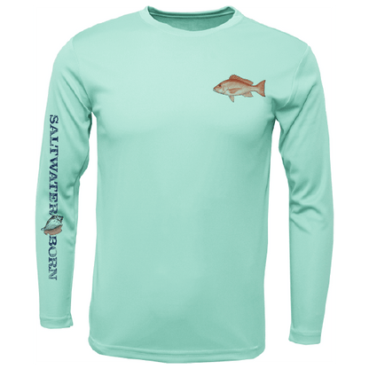 Saltwater Born Clean Snapper Long Sleeve UPF 50+ Dry - Fit Shirt - Angler's Pro Tackle & Outdoors