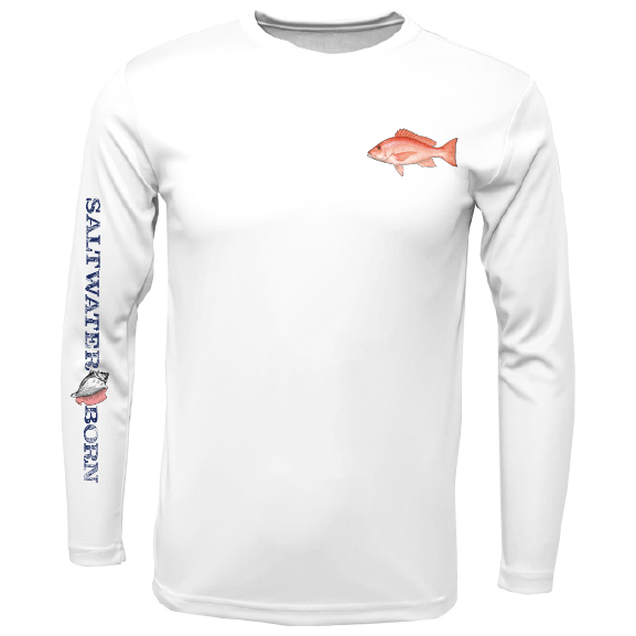 Saltwater Born Clean Snapper Long Sleeve UPF 50+ Dry - Fit Shirt - Angler's Pro Tackle & Outdoors