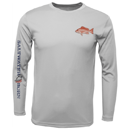 Saltwater Born Clean Snapper Long Sleeve UPF 50+ Dry - Fit Shirt - Angler's Pro Tackle & Outdoors