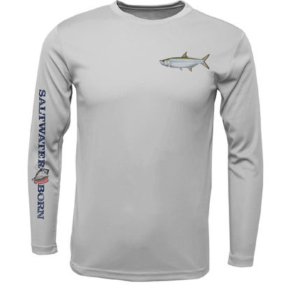 Saltwater Born Clean Tarpon Long Sleeve UPF 50+ Dry - Fit Shirt - Angler's Pro Tackle & Outdoors