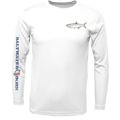 Saltwater Born Clean Tarpon Long Sleeve UPF 50+ Dry - Fit Shirt - Angler's Pro Tackle & Outdoors