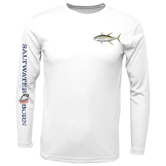 Saltwater Born Clean Tuna Long Sleeve UPF 50+ Dry - Fit Shirt - Angler's Pro Tackle & Outdoors