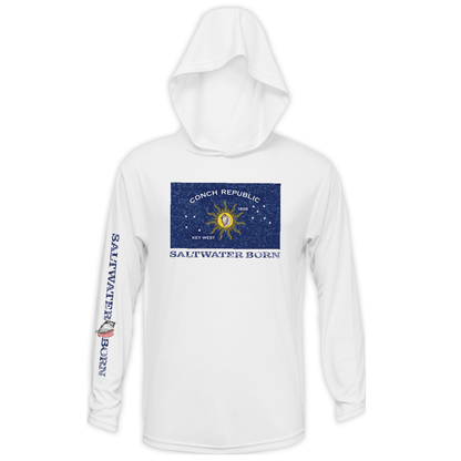 Saltwater Born Conch Republic Boys Long Sleeve UPF 50+ Dry - Fit Hoody - Angler's Pro Tackle & Outdoors