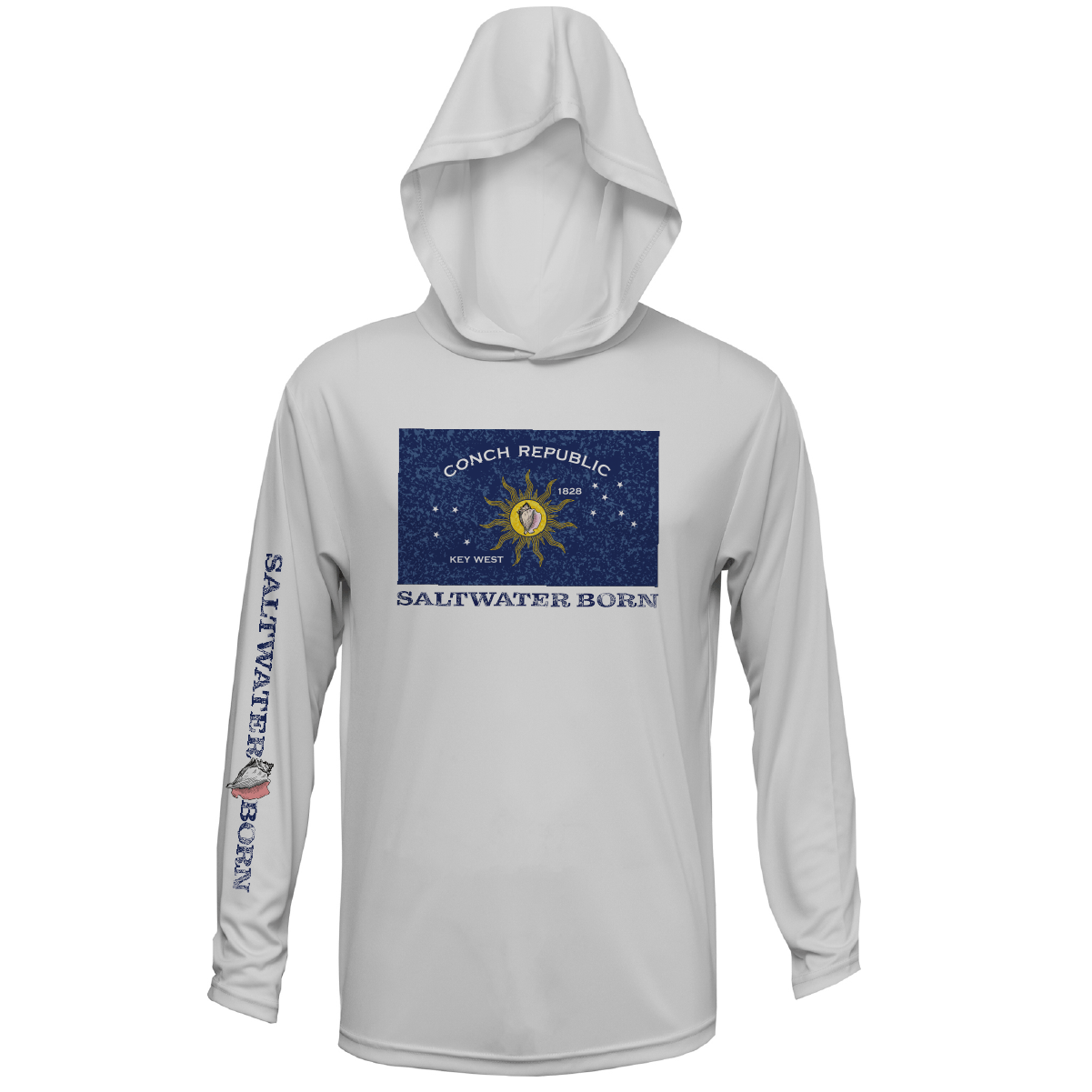 Saltwater Born Conch Republic Boys Long Sleeve UPF 50+ Dry - Fit Hoody - Angler's Pro Tackle & Outdoors