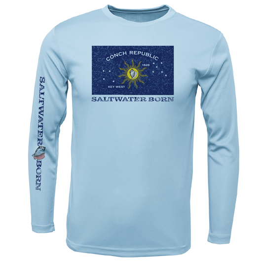 Saltwater Born Conch Republic Boy's Long Sleeve UPF 50+ Dry - Fit Shirt - Angler's Pro Tackle & Outdoors